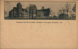 Campus and Buildings, Eureka College Illinois Postcard Postcard Postcard