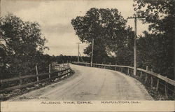 Along the Dike Hamilton, IL Postcard Postcard Postcard