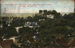 Starved Rock from South Bluff near Ottawa, Utica, La Salle and Peru Illinois Postcard Postcard Postcard