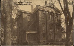 High School Building Postcard