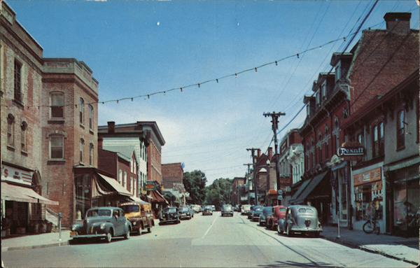 Main Street Warwick, NY Postcard