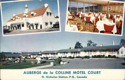 Auberge de la Colline Motel Court Postcard