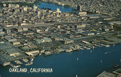 A Beautiful View of Downtown and Lake Merritt and Sailboats on the Estuary Oakland, CA Postcard Postcard Postcard