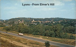 View from Elmer's Hill Lyons, NY Postcard Postcard Postcard