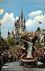 Symbol of Liberty Follows Parade Postcard