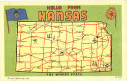 Hello From Kansas Postcard