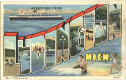 Greetings From Ludington Michigan Postcard Postcard