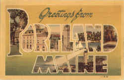 Greetings From Portland Maine Postcard Postcard