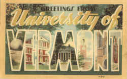 Greetings From University Of Vermont Postcard Postcard