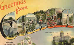 Greetings From Georgia Postcard Postcard