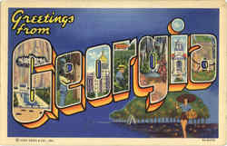 Greetings From Georgia Postcard Postcard