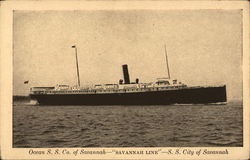 Savannah Line - S.S. "City of Savannah" Cruise Ships Postcard Postcard Postcard