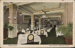 Dining Room, Hotel Brazos Houston, TX Postcard Postcard Postcard