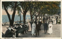 Lake Front at Euclid Beach Park Cleveland, OH Postcard Postcard Postcard