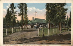 Yellowstation Station, O.S.S.R.R. Yellowstone National Park Postcard Postcard Postcard