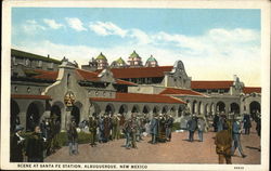 Scene at Santa Fe Station Albuquerque, NM Postcard Postcard Postcard