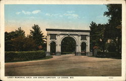 Losey Memorial Arch, Oak Grove Cemetery Postcard