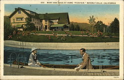 Mary and Doug at Home "Pickfair" Beverly Hills, CA Postcard Postcard Postcard