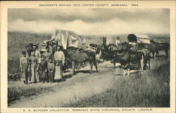 Emigrants Moving Into Custer County, Nebraska, 1886 Postcard Postcard Postcard