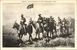 Troop I., 6th Cavalfry at Fort Robinson, 1897, Nebraska State Historical Society Postcard