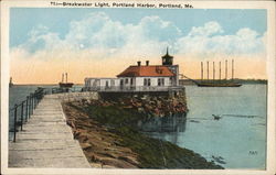 Breakwater Light, Portland Harbor Postcard