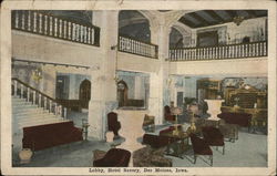 Lobby, Hotel Savery Postcard