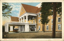 Lake Hotel in Yellowstone Park Postcard