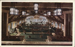 Canyon Hotel - Lobby Yellowstone National Park Postcard Postcard Postcard