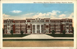 Main Building, Emporia Teachers College Kansas Postcard Postcard Postcard