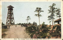 Fire Lookout Tower on Mt. Coolidge Black Hills, SD Postcard Postcard Postcard