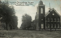 James Street Looking South from Baptist Church Goodland, IN Postcard Postcard Postcard