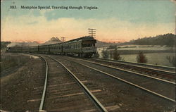 Memphis Special Traveling Through Virginia Trains, Railroad Postcard Postcard Postcard