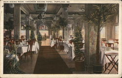 Main Dining Room, Congress Square Hotel Portland, ME Postcard Postcard Postcard