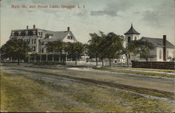 Main St. and Beach Lane Postcard