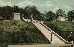 Goethe and Schiller Monument Syracuse, NY Postcard Postcard Postcard