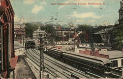 West Entrance of New Tunnel Providence, RI Postcard Postcard Postcard