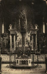 Statue of Ste. Anee de Aeaupre in the Basilica Postcard