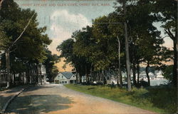 Onset Avenue and Glen Cove, Onset Bay Massachusetts Postcard Postcard Postcard