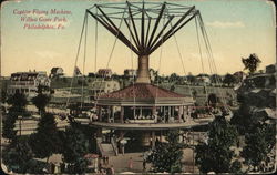 Captive Flying Machine, Willow Grove Park Postcard