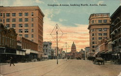 Congress Avenue, Looking North Austin, TX Postcard Postcard Postcard