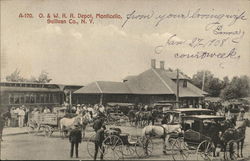 O. & W. R. R. Depot Monticello, NY Postcard Postcard Postcard