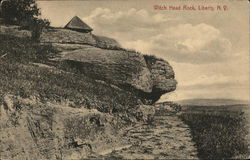 Witch Head Rock Liberty, NY Postcard Postcard Postcard