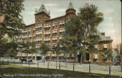 Newburg, N.Y.: Palatine Hotel and Newburg City Club Postcard