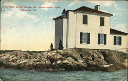 Lime Rock Light House, Ida Lewis Under Light Postcard