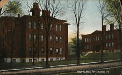 High School Wellsboro, PA Postcard Postcard Postcard