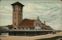 D. L. and W. Station Binghamton, NY Postcard Postcard Postcard