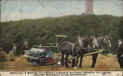 A Modern Self-Binder in Bonnie Scotland Postcard Postcard Postcard