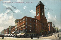 Main Corner of Hammond Street Postcard