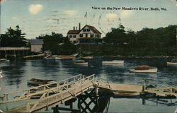 View on the Meadows River Postcard