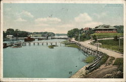 Sewall's Bridge and Country Club Fork, MI Postcard Postcard Postcard